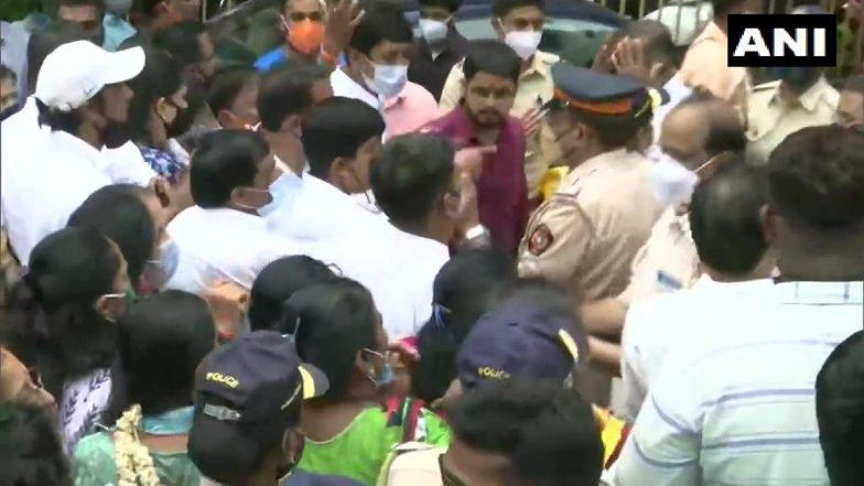 Shiv Sena Bhavan: शिवसेना-भाजप कार्यकर्त्यांमध्ये शिवसेना भवन समोर राडा