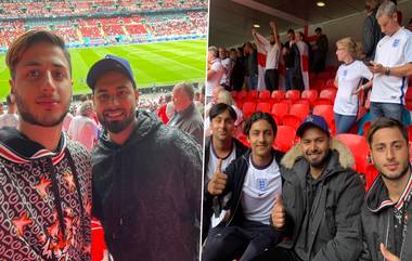 EURO 2020: प्रेक्षकांनी खचाखच भरलेल्या Wembley Stadium मध्ये Rishabh Pant ने लुटला फुटबॉलला आनंद, पाहा Photos