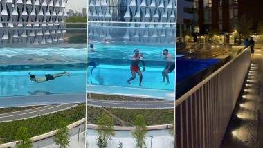 Sky Pool Viral Video: जमिनीपासून 115 फूट उंच हवेत आहे हे स्विमिंग पूल, व्हिडिओ पाहून तुम्हीही व्हाल हैराण