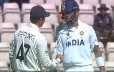 IND vs NZ WTC Final 2021: सहाव्या दिवशी मैदानावर उतरताच Virat Kohli ने दाखवली खेळाडूवृत्ती, BJ Watling सोबतच्या कृतीने जिंकली कोट्यावधी चाहत्यांची मने (Watch Video)