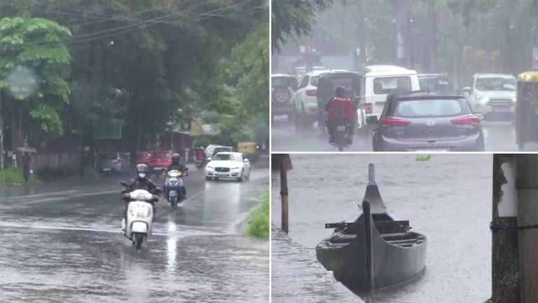 केरळ मधील कोझिकोड भागात पावसाच्या सरी बरसल्या