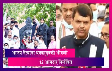 12 BJP MLAs Suspended From Maharashtra Assembly: भाजपचे 12 आमदार निलंबित; पाहा यावर काय म्हणाले फडणवीस