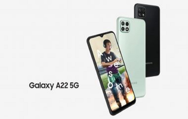 Samsung Galaxy A22 5G: सॅमसंगचा गॅलेक्सी ए 22 5 जी स्मार्टफोन लाँच, जाणुन घ्या फिचर्स