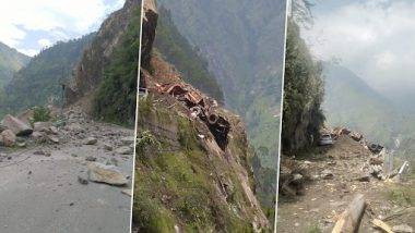 Landslide in Kinnaur: हिमाचल प्रदेशात  रिकांग पियो-शिमला हायवे वर दरड कोसळली; 40 जण दबल्याची भीती (Watch Video)