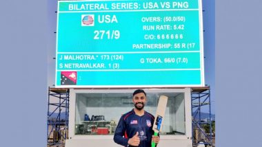 अमेरिकन क्रिकेटपटू Jaskaran Malhotra याची धमाकेदार खेळी, एका ओव्हरमध्ये ठोकले 6 षटकार