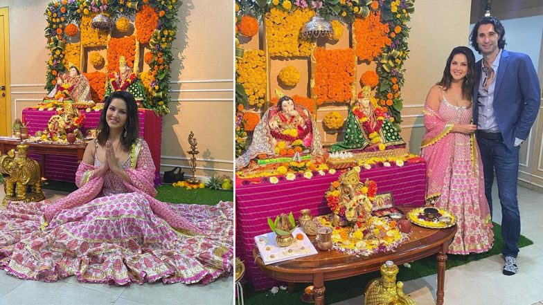 Ganeshotsav 2021: सनी लियोनीने केली गणपतीची प्रतिष्ठापणा, Instagram वर फोटो केले शेअर