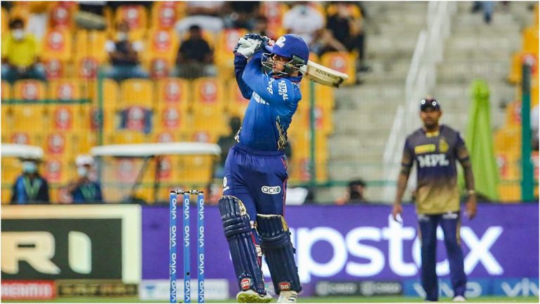 IPL 2021 MI vs KKR: क्विंटन डी कॉकच्या दमदार अर्धशतकाच्या जोरावर मुंबईचे कोलकाता नाईट रायडर्सला विजयासाठी 156 धावांचे टार्गेट