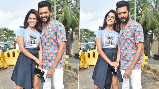 Riteish आणि Genelia जुहू बीच वर झाले स्पॉट, पहा दोघांचे क्यूट फोटो