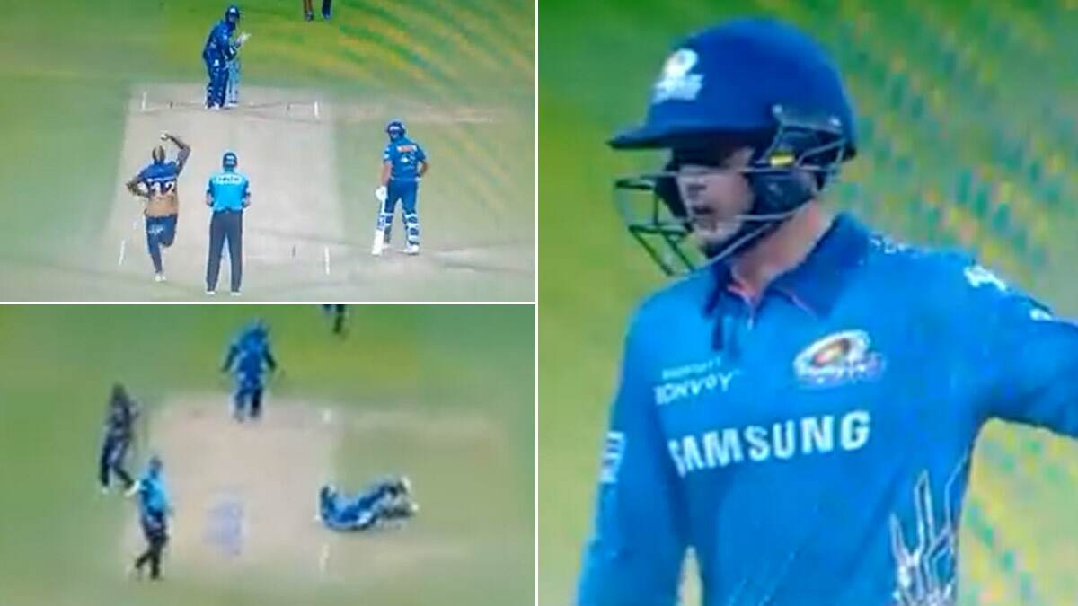 IPL 2021: कोलकाताविरुद्ध Quinton de Kock च्या ‘बुलेट’ चौकाराने थोडक्यात बचावले रोहित शर्माचे प्राण, पाहा व्हिडिओ