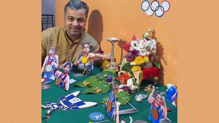 Ganeshotsav 2021: Subodh Bhave  च्या घरी बाप्पाची आरास Tokyo Olympics 2021 पदक विजेत्यांची; पहा त्याचा फोटो