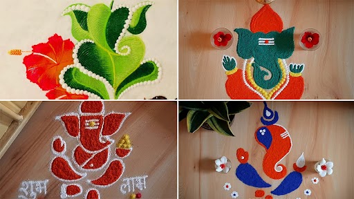 Maghi Ganesh Jayanti 2022 Rangoli Design: माघी गणेश जयंतीनिमित्त सोप्प्या व सुंदर रांगोळ्यांचे व्हिडीओ, झटपट होईल काढून