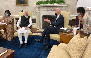 PM Mod-Biden Bilateral Meeting: भारताचे पंतप्रधान नरेंद्र मोदी व्हाईट हाऊस येथे दाखल, अमेरिकचे राष्ट्रपती जो बायडन यांच्यासोबत सुरु झाली द्विपक्षीय बैठक