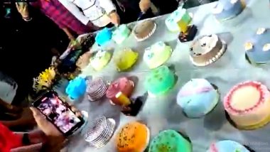 Mumbai: काय सांगता? वाढदिवसादिवशी पठ्ठ्याने कापले तब्बल 550 केक; Viral Video समोर आल्यानंतर होत आहे कारवाईची मागणी