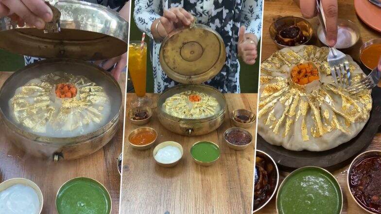 Bahubali Gold Momo: मुंबई मध्ये खवय्यांसाठी 2 किलो वजनाचा, सोन्याच्या वर्खाने सजवला 'बाहुबली गोल्ड मोमो' (Watch Video)