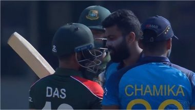 T20 World Cup 2021, BAN vs SL: बांगलादेशचा लिटन दास आणि श्रीलंकेच्या लाहिरू कुमारा यांच्यात झाली गरमा गर्मी, मैदानातच झाली बाचाबाची (Watch Video)