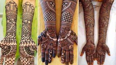 Navratri 2021 Mehndi Designs: नवरात्रीच्या उत्सवासाठी हातावर काढा 'या' सुंदर आणि आकर्षक मेहंदी डिझाइन