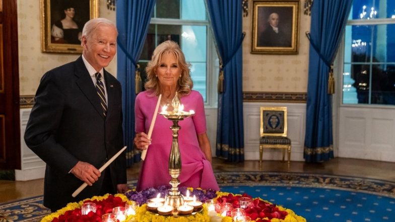 Diwali in US: अमेरिकेचे अध्यक्ष Joe Biden यांनी थाटामाटात साजरी केली दिवाळी; पहिल्यांदाच दिवाळीच्या थीमवर सजले One World Trade Center (Watch Video)