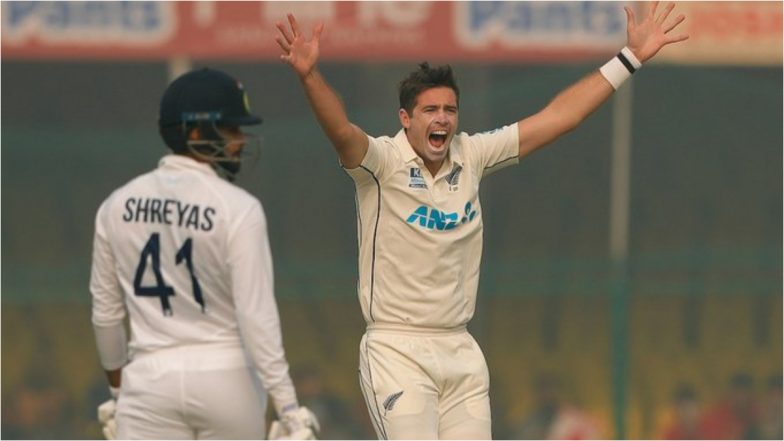 IND vs NZ 1st Test Day 2: श्रेयस अय्यरच्या शतकी खेळीला ब्रेक, Tim Southee याचा टीम इंडियाला सातवा धक्का; भारताचा स्कोर 300 पार