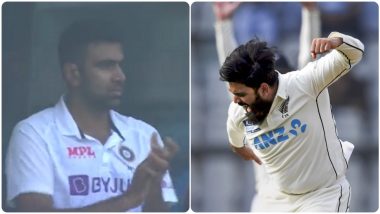 IND vs NZ 2nd Test: मुंबई कसोटीत संपूर्ण भारतीय संघाला गुंडाळणाऱ्या Ajaz Patel चे अश्विनने टाळ्या वाजवून केले अभिवादन, पहा व्हिडिओ
