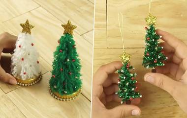 Easy DIY Christmas Tree Ideas: साधा कागद ते ग्लिटर पेपर यांचा वापर करत आकर्षक, सोपे ख्रिस्मस ट्री कसे बनवाल?