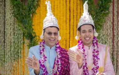 Gay Couple Marriage: तेलंगणा येथे मोठ्या धुमधडाक्यात गे कपलने केले लग्न, See Photos