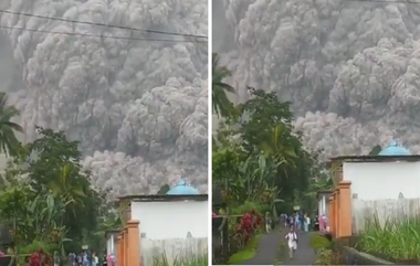 Indonesia Volcano Eruption: सर्वाधिक मोठ्या सेमरु ज्वालामुखीच्या उद्रेकामुळे 13 जणांचा मृत्यू, बचाव कार्य सुरु