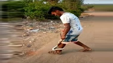Rope Jump With Snake In Palghar Video: साप दोरीसारखा पकडून उड्या, अतिउत्साही तरुणाचा जीवघेणा प्रताप (पाहा व्हिडिओ)