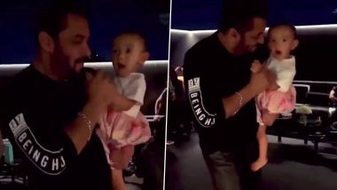 Salman Khan चा भाची Ayat सोबत Tamma Tamma गाण्यावर क्यूट अंदाजात डान्स; Watch Video