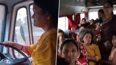 Pune: चालकाची प्रकृती खालावल्याने पुण्यातील महिलेने घेतले हातात बसचे स्टेअरिंग, पाहा व्हिडिओ