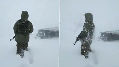 Snow Storm मध्येही भारतीय जवान Jammu and Kashmir मध्ये बॉर्डर वर तैनात; PRO Udhampur चा व्हिडिओ वायरल