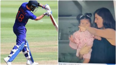 IND vs SA 3rd ODI: केपटाऊन वनडेतील विराट कोहलीचे अर्धशतक मुलगी Vamika हिला समर्पित; कॅमेऱ्याने टिपली मुलीची पहिली झलक (Watch Video)
