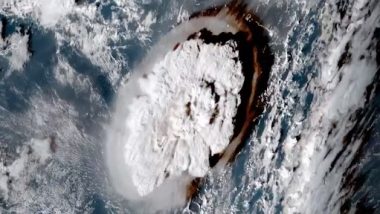 Tonga-Hunga-Ha'apai येथे ज्वालामुखीचा पुन्हा उद्रेक, पाहा व्हिडिओ आणि उपग्रह फोटो