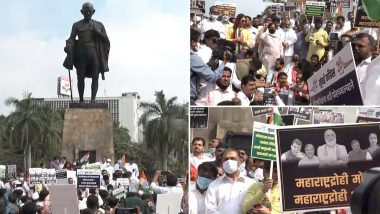 Congress Protest On PM Narendra Modi: महाराष्ट्राचा अवमान करणा-या पंतप्रधान नरेंद्र मोदी यांच्या विरोधात काँग्रेसकडून राज्यात निषेध आंदोलन