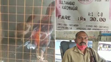 Telangana: सरकारी बसमध्ये प्रवास करण्यासाठी कंडक्टरने कोंबड्याचेही आकारले भाडे, पहा व्हिडिओ