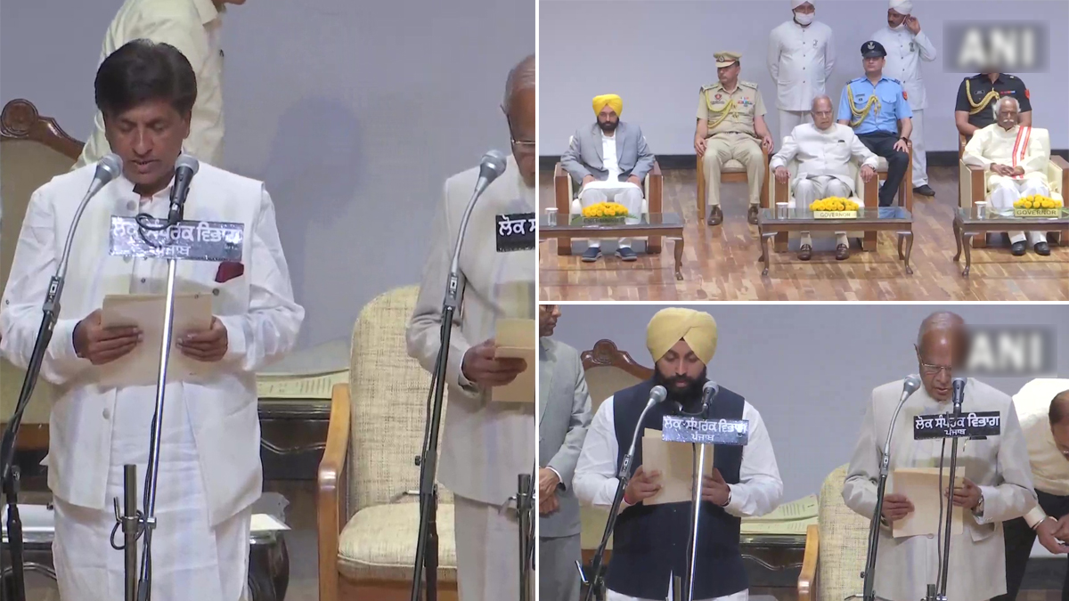 Punjab Cabinet Oath Ceremony 2022: पंजाबच्या 10 नवीन मंत्र्यांनी घेतली