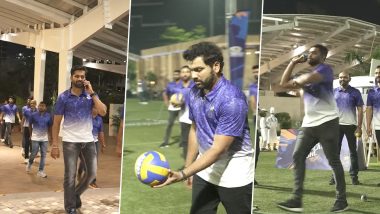 IPL 2022: रोहित शर्माने तडातड गोळ्या झाडून केले थक्क, आयपीएलच्या रंगतदार हंगामापूर्वी MI Arena मध्ये मुंबई इंडियन्सची धमाल (Watch Video)