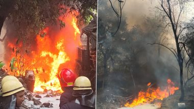 Navi Mumbai: शिळफाटा रोडजवळील MIDC महापे परिसरात पेट्रोल लाईन लिक झाल्यामुळे भीषण आग