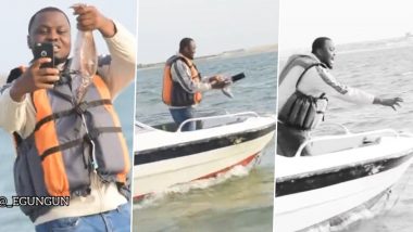 समुद्रात माशाचे फोटो काढल्यानंतर तरुणाने माशाच्याऐवजी मोबाईल फेकला पाण्यात, Watch Viral Video