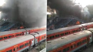 Delhi Fire at Railway Godown: प्रताप नगर मेट्रो स्टेशनजवळील सब्जी मंडई येथील रेल्वेच्या गोदामाला आग