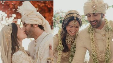 First Look: अखेर Alia Bhatt आणि Ranbir Kapoor यांनी बांधली लग्नगाठ; समोर आले लग्नाचे खास फोटो (See Photos)