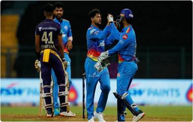 IPL 2022, DC vs KKR Match 41: कोलकात्याचे सहा गडी संघ 83 धावांत पॅव्हिलियनमध्ये, कुलदीप यादवच्या खिशात चौथी विकेट