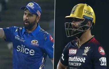 IPL 2022: लाईव्ह सामन्यात Rohit Sharma याच्याशी गळाभेट करण्यासाठी चाहता मैदानात घुसला, पाहून Virat Kohli च्या चेहऱ्यावर हसू उमटले; पाहा व्हिडिओ