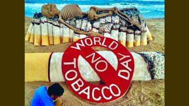 World No Tobacco Day 2022 निमित्त वाळूशिल्पकार Sudarsan Pattnaik यांनी साकारलं जीवघेण्या दुष्परिणामावर भाष्य करणारं खास शिल्प