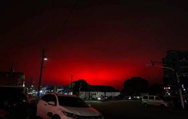 Red Sky In China: लाल रंगाच्या आकाशाखाली झाकले गेले चीन, नैसर्गिक घटना किंवा आपत्ती, पहा फोटो