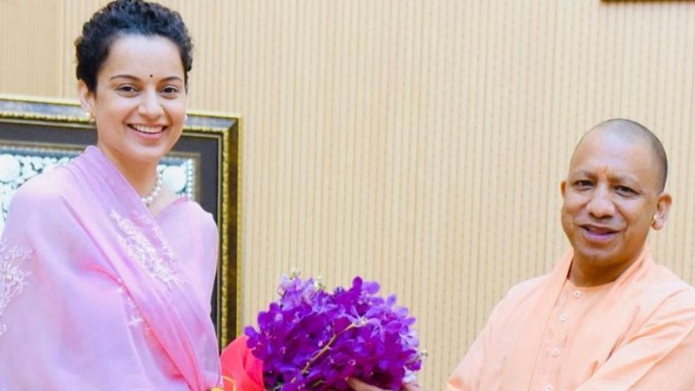 Kangana Ranaut: कंगनानं घेतली उत्तर प्रदेशचे मुख्यमंत्री योगी आदित्यनाथ यांची भेट; फोटो शेअर करत म्हणाली