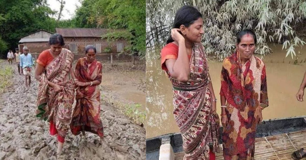 Assam Flood: चिखलात फिरुन आसामच्या पूरग्रस्तांपर्यंत पोहोचली महिला IAS अधिकारी, फोटो होत आहे व्हायरल