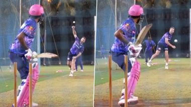 IPL 2022: 4,4,4,4,4,6… गोलंदाजीनंतर आता Yuzvendra Chahal ने फलंदाजीत दाखवला दम, Jos Buttler च्या षटकात केली जोरदार फटकेबाजी (Watch Video)
