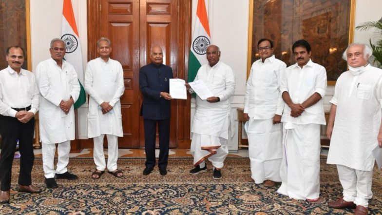 Congress Delegation Meet President: काँग्रेसच्या शिष्टमंडळाने घेतली राष्ट्रपतींची भेट, 'हे' दोन महत्वाचे मुद्दे केले उपस्थित