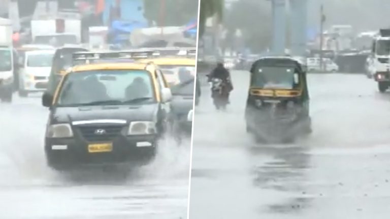 Mumbai Rains: मुंबई मध्ये वाढला पावसाचा जोर ; सखल भागात पाणी साचल्याने रस्ते वाहतूकीचा वेग मंदावला