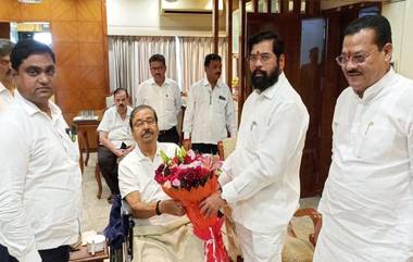 Eknath Shinde-Gajanan Kirtikar Meet: मुख्यमंत्री एकनाथ शिंदे आणि उद्धव ठाकरे गटातील शिवसेना खासदार गजानन किर्तीकर यांची भेट, राजकीय वर्तुळात चर्चा